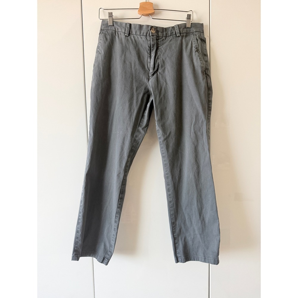 Vineyard Vines Breaker Pant Mens 32x27 (Tagged 32x32 Hemmed) Gray Chino